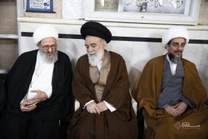 حضور استاد میرزا محمد مهدی ارگانی بهبهانی در مراسم بزرگداشت ارتحال آیت الله سید هادی سیستانی